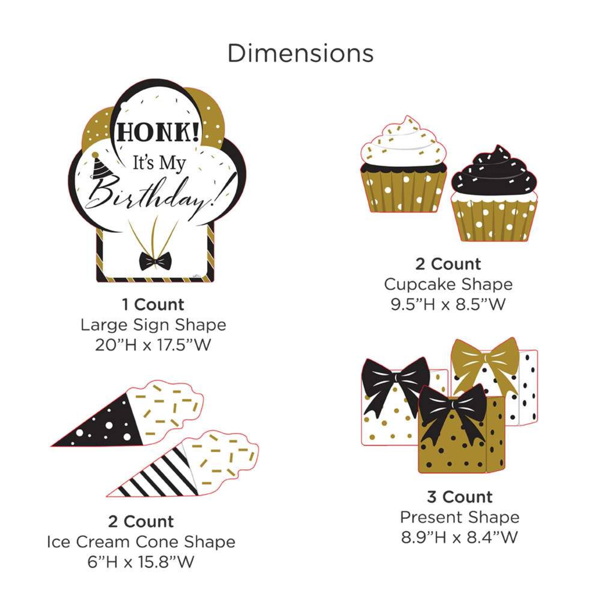 Kate Aspen® Black & Gold Birthday Yard Sign Set